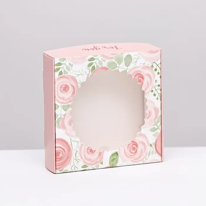 Коробка сборная с окном, For you, 11.5&times;11.5&times;3 см