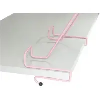 Подставка для книг, металлическая, для парт толщиной до 20 мм, розовая