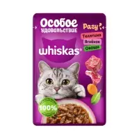 Влажный корм Whiskas для кошек, рагу телятина/ягненок/овощи, 75г