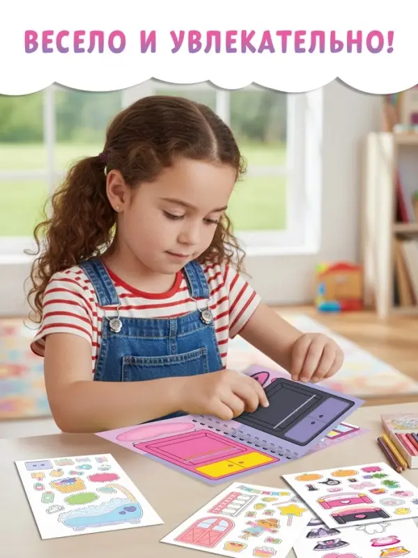 Книжка-домик "Милые соседки", со скотчем