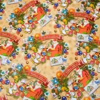 Бумага упаковочная глянцевая двусторонняя &laquo;Письмо Деду Морозу&raquo;, 70&times;100 см