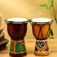 Сувенирный музыкальный инструмент "Барабан Джембе" махагон, 9х9х15 см, МИКС