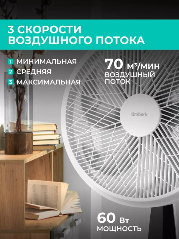 Вентилятор напольный с пультом и таймером