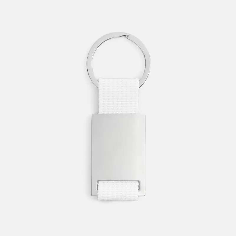 Брелок Inlet с тканевой вставкой, белый
