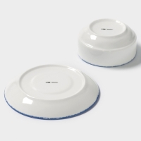 Бульонница с блюдцем "Blue Lagoon" Magistro 11см, 10,8х6,2, цвет белый, синий