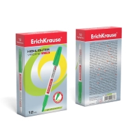 Маркер текстовыделитель 0.6-4.0 мм ErichKrause V-15 зеленый, флуоресцентные чернила на водной основе