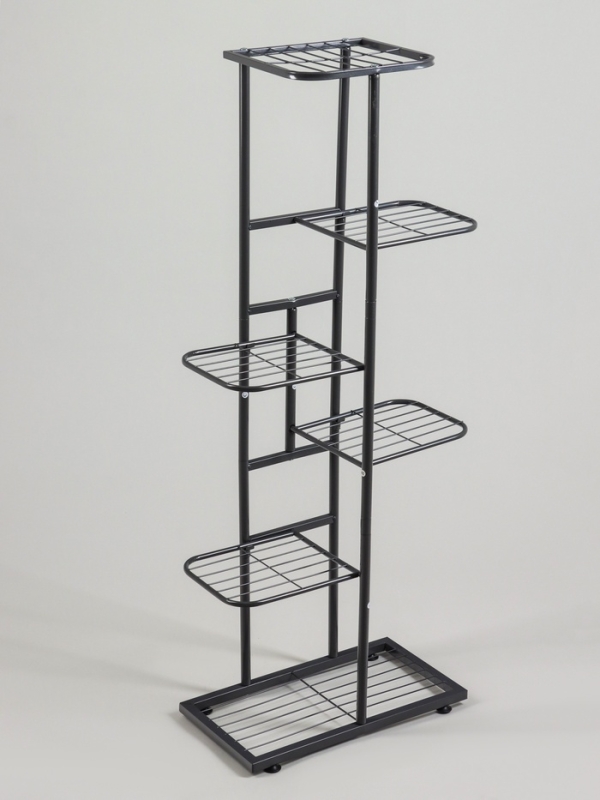 Подставка для цветов Greengo, 6 полок, 44 &times; 22 &times; 105 см, напольная, металл, тёмно-серая