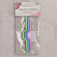 Набор вспомогательных спиц для вязания, d=3/4/5 мм, 3 шт., МИКС