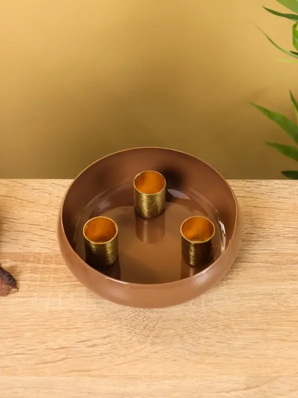 Подсвечник на 3 свечи на магнитах &laquo;Бисквит&raquo;, 13&times;13&times;4 см