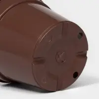 Горшок для цветов с поддоном &laquo;Доляна&raquo;, 1 л, пластиковый, коричневый