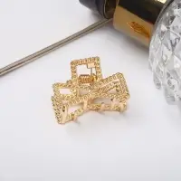 Крабик для волос &laquo;Эмма&raquo;, бантик, 2.5 см, золото