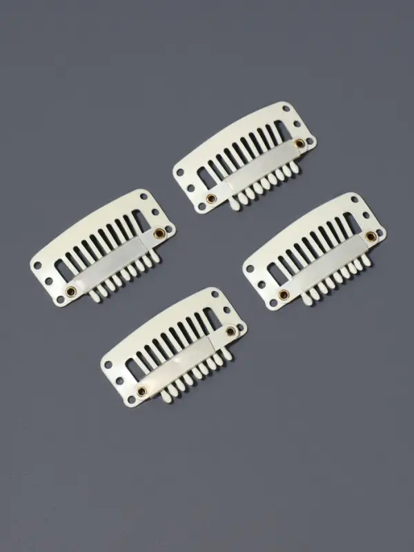 Зажимы для наращивания волос, набор - 4 шт., 3.2 (&plusmn;1) см, бежевые