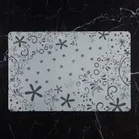 Салфетка сервировочная на стол &laquo;Цветочные узоры&raquo; , 42&times;28 см, цвет белый