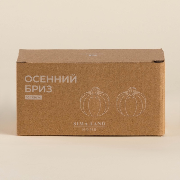 Набор для специй SL Home &laquo;Осенний бриз&raquo;, баночка 100 мл, 7&times;7&times;7 см, белый