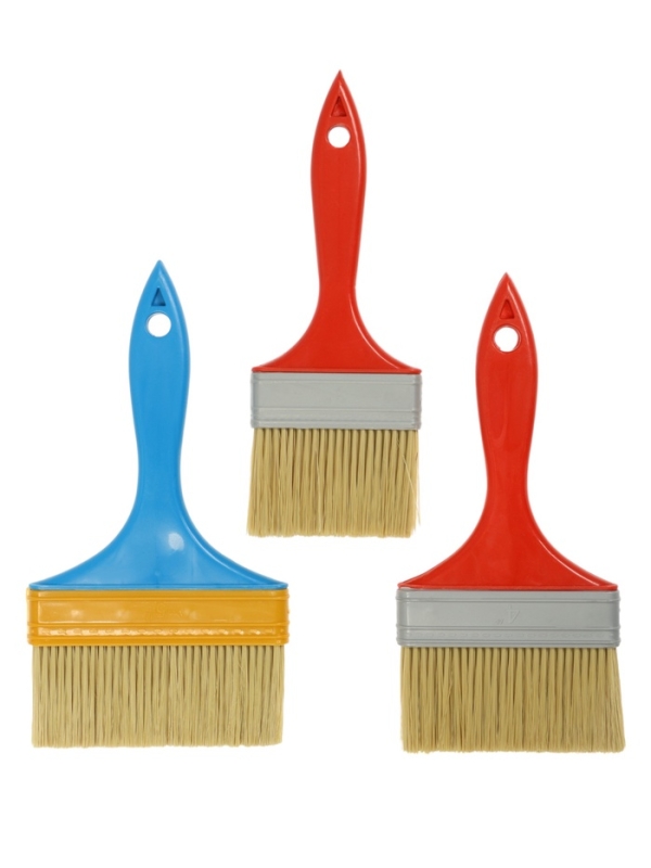 Набор кистей ЛОМ промо, искусственная щетина, пластик. рук. 3-4-5" (75, 100, 125 мм), 3 шт.