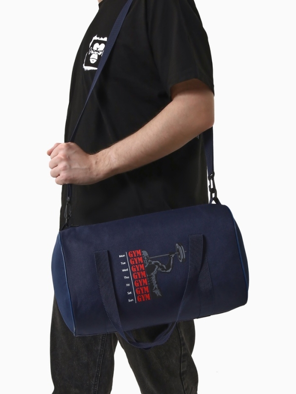 Сумка спортивная мужская, TEXTURA, маленький размер, цвет синий