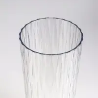 Ваза настольная пластик "Венера" геометрия, 25,5х11,5 см, прозрачный