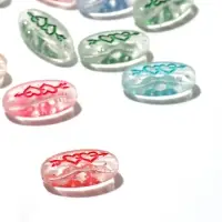 Бусины для творчества из акрила &laquo;Сердца со стрелой&raquo;, 18&times;6 мм, набор 10 г, цвет МИКС