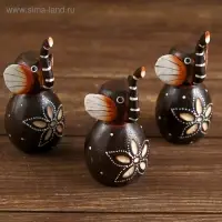 Набор сувенирный "Слоники" (3 шт) 14х4,5х12 см