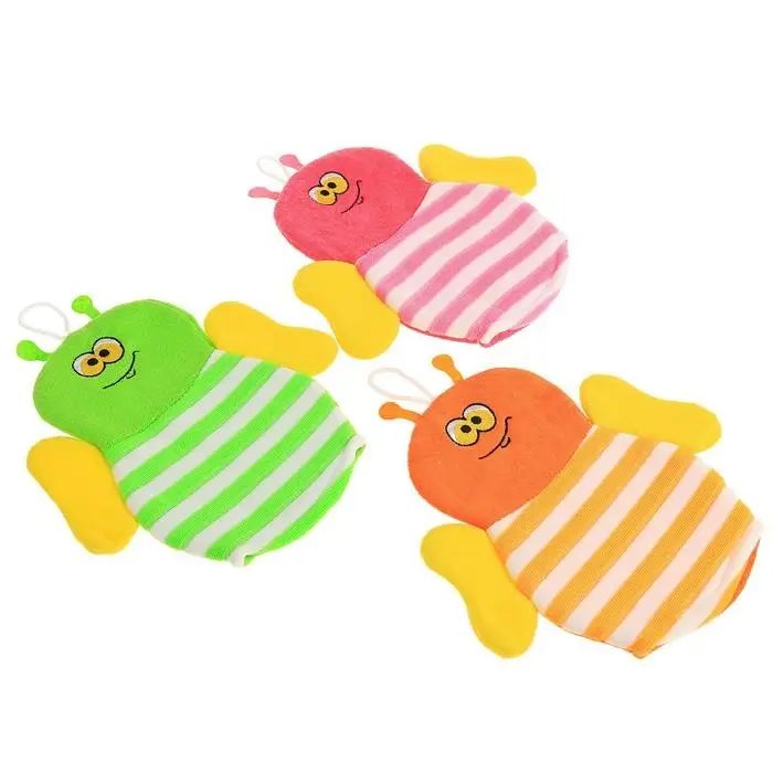 Мочалка-варежка детская для купания Доляна &laquo;Пчёлка&raquo;, цвет МИКС