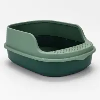 Лоток для кошек Фур-Мур 48&times;35.5 cм с высоким бортом + совок, Soft-touch, изумруд