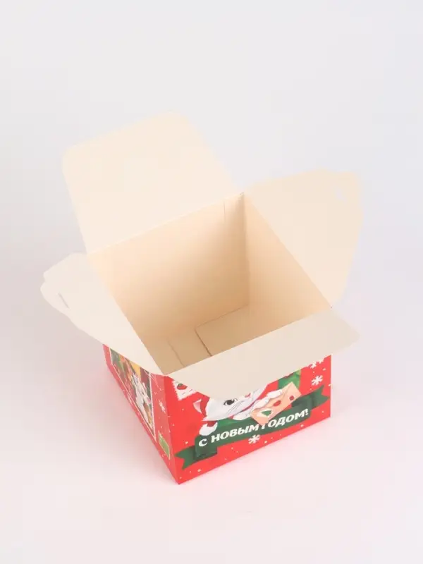 Коробка складная "Новогодняя почта", Кошка Мари , 12 х 12 х 12 см