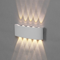 Светильник фасадный &laquo;Полусфера&raquo;, FSD-066, 10 Вт, 3000К, 5 лучей, IP65, 220 В, пластик, белый   10084