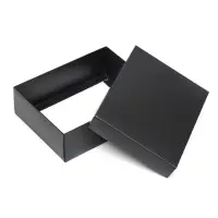 Коробка подарочная складная, упаковка, крышка-дно, чёрная , 16,5 х 12,5 х 5,2 см