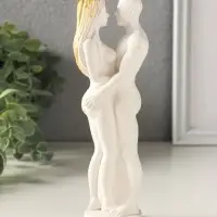 Фигурка гипс &laquo;Парочка&raquo;, 16&times;5 см, белый с позолотой