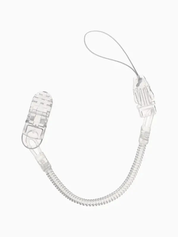 Держатель для соски - пустышки, пружинка, 2 шт., прозрачный, Крошка Я