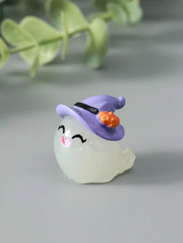 Сувенир эпоксидная смола флюоресцентный "Хэллоуин" набор 4 шт 5х5х3,5 см