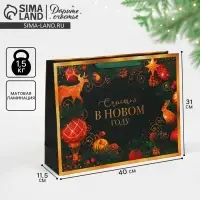 Пакет подарочный новогодний ламинированный &laquo;Чудо&raquo;, L 40 х 31 х 11.5 см