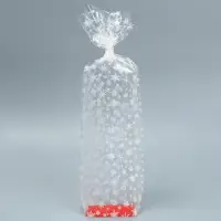 Пакет подарочный новогодний с жёстким дном &laquo;Снежинки&raquo;, 6 х 8 х 30 см