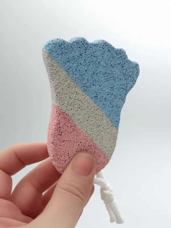 Пемза для педикюра &laquo;Ступня&raquo;, с подвесом, 9&times;6 см, в коробке, разноцветная