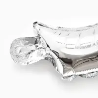 Воздушный шар фольгированный 22" "Бант" цвет серебро