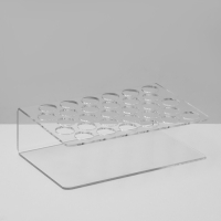 Подставка под тушь на 30 позиций 19,5&times;12,5&times;5,8 см, оргстекло 2 см В ЗАЩИТНОЙ ПЛЁНКЕ