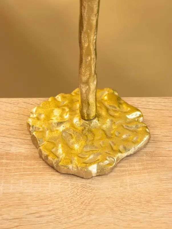 Подсвечник "Капель" алюминий 30 см, цв. золото