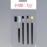 Кисти для макияжа, набор - 4 шт., чёрная