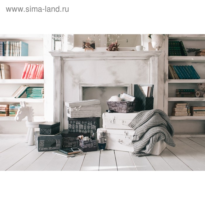 Коробка подарочная складная, упаковка, &laquo;Дом там, где сердце&raquo;, 31 х 25.5 х 16 см