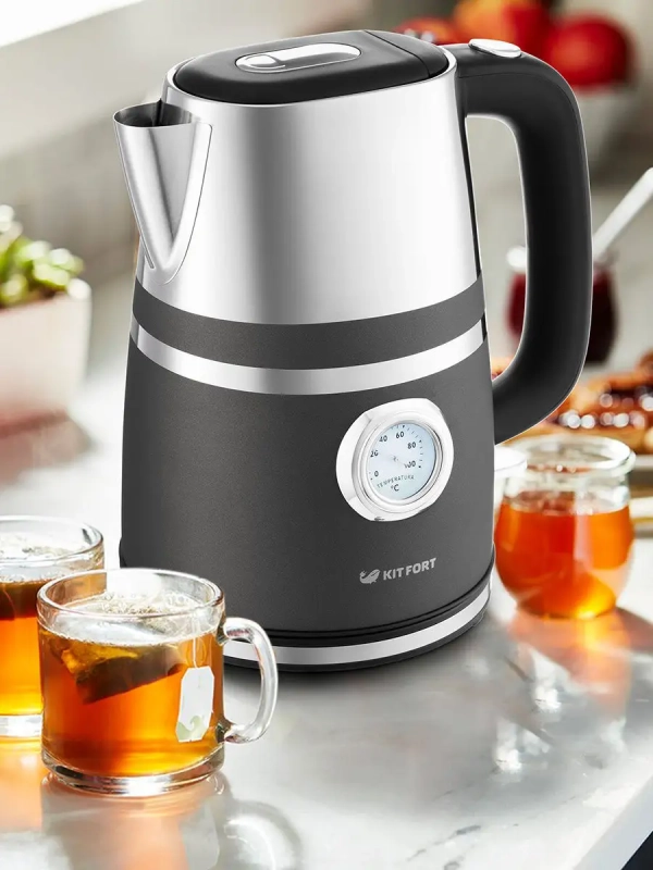 Чайник электрический металлический КТ-670 - 1.7 л