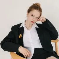 Брошь &laquo;Листья кленовые&raquo;, цветная в золоте