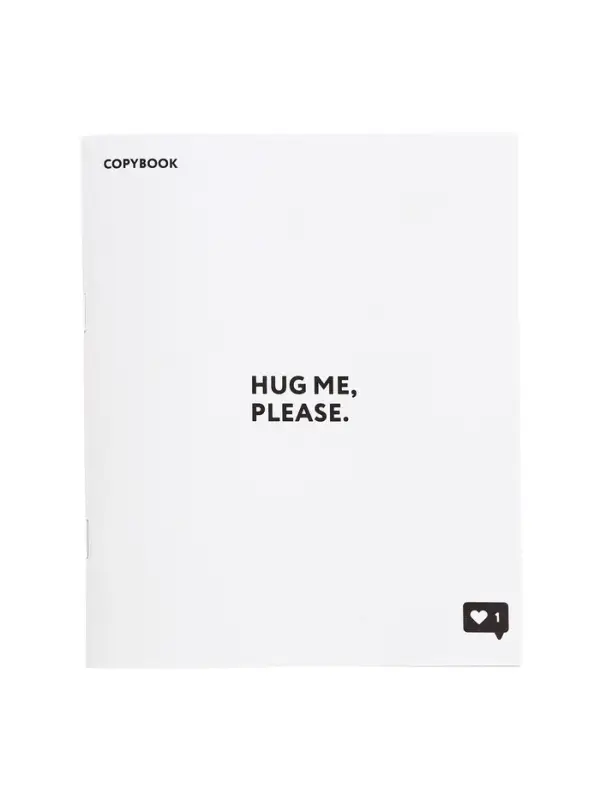 Тетрадь 48 листов в клетку, Calligrata Black and white, обложка мелованная бумага, серые листы, МИКС