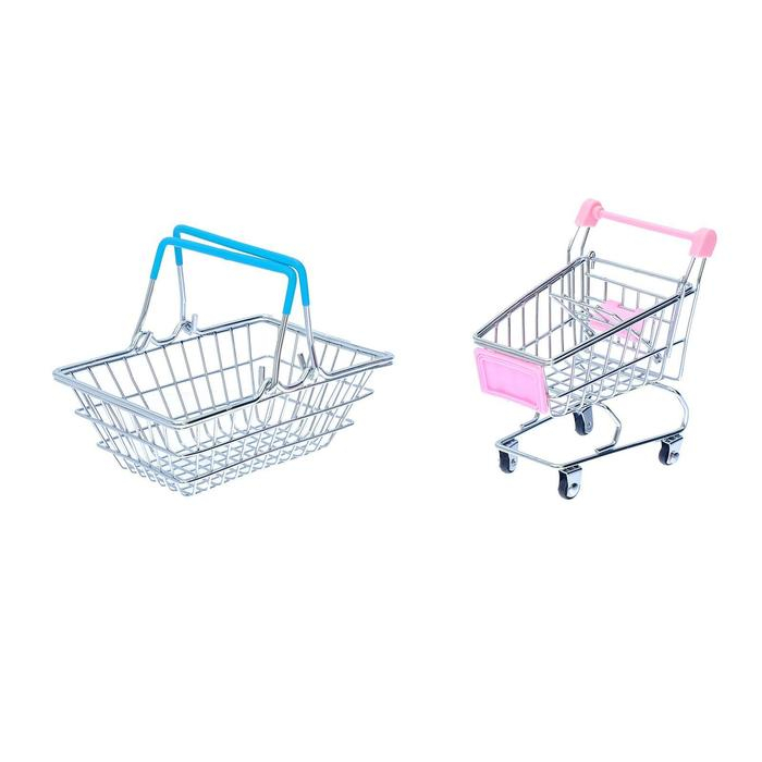 Набор для покупок &laquo;Мини-магазин&raquo; с корзинкой и тележкой