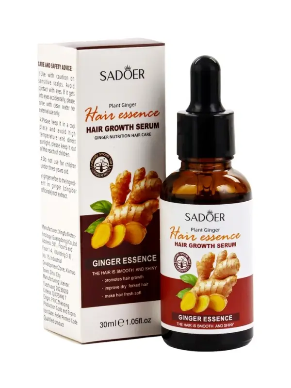 Сыворотка для кожи головы с имбирем против выпадения и для роста волос, 30 мл