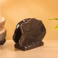 Салфетница "Цветок" керамика, цв. коричневый, 12х5х10 см