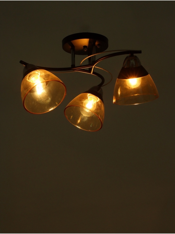 Люстра "Ирида" 3хЕ27 40Вт черно-хромовый 44х44х24 см