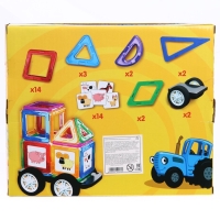 Магнитный конструктор &laquo;Синий трактор&raquo;, 39 деталей