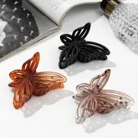 Крабик для волос &laquo;Глянец&raquo;, бабочка полоски, 7 см, МИКС