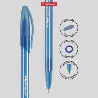 Ручка шариковая ErichKrause Cocktail, игольчатый узел 0.7 мм, чернила синие, одноразовая, МИКС