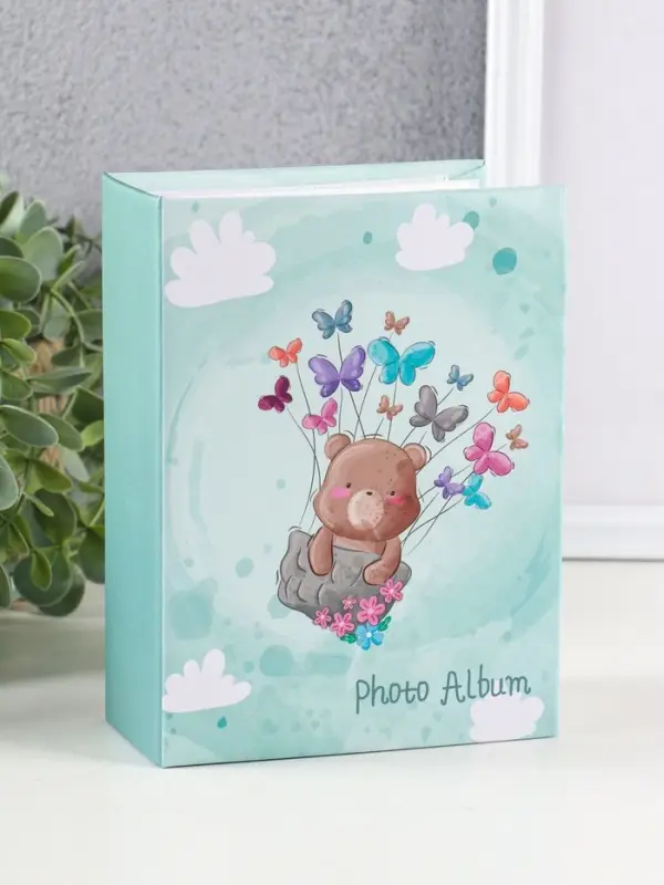 Фотоальбом "Мишка"  100ф 10X15см, ПП карм.